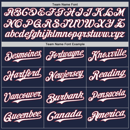 Custom Navy Crimson Pinstripe White Authentic Two Tone Baseball Jersey - Sky-Custom