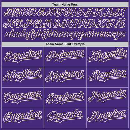 Custom Purple Cream Pinstripe Cream Authentic Two Tone Baseball Jersey - Sky-Custom