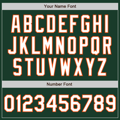 Custom Green Orange Pinstripe White Authentic Two Tone Baseball Jersey - Sky-Custom