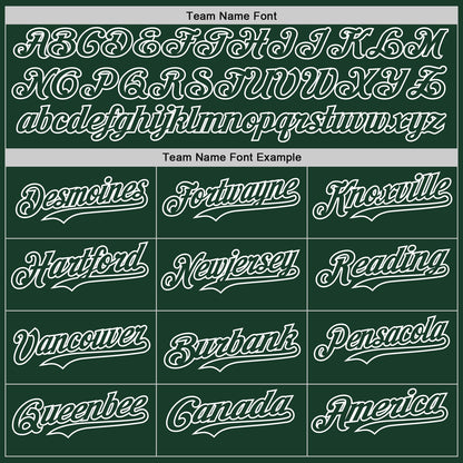 Custom Green White Pinstripe White Authentic Two Tone Baseball Jersey - Sky-Custom