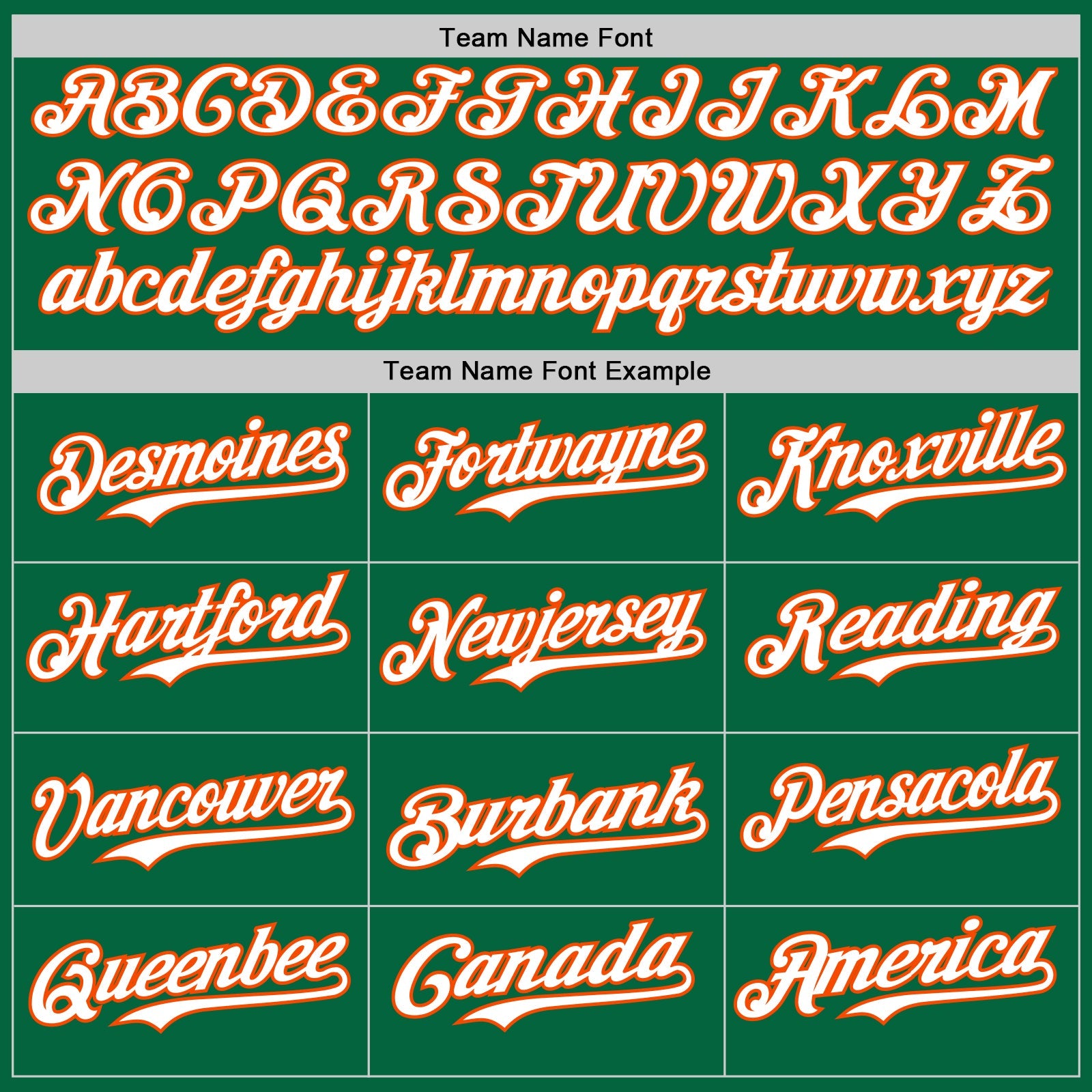 Custom Kelly Green Orange Pinstripe White Authentic Two Tone Baseball Jersey - Sky-Custom
