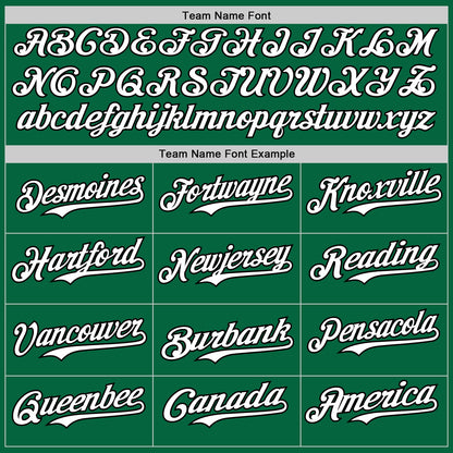 Custom Kelly Green Black Pinstripe White Authentic Two Tone Baseball Jersey - Sky-Custom
