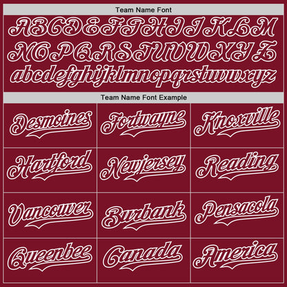 Custom Crimson White Pinstripe White Authentic Two Tone Baseball Jersey - Sky-Custom