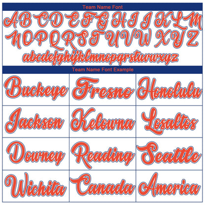 Custom White Orange-Royal Authentic Throwback Basketball Jersey - Sky-Custom