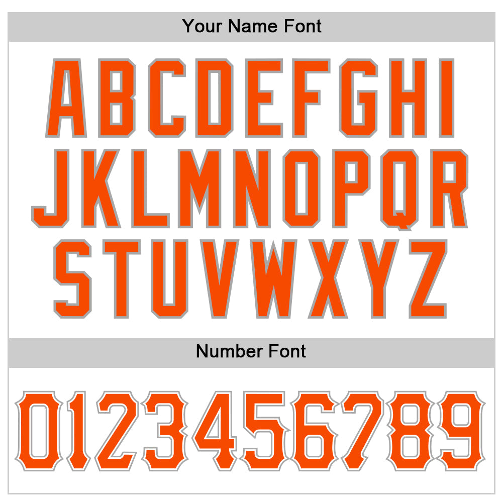 Custom White Orange-Gray Authentic Baseball Jersey - Sky-Custom