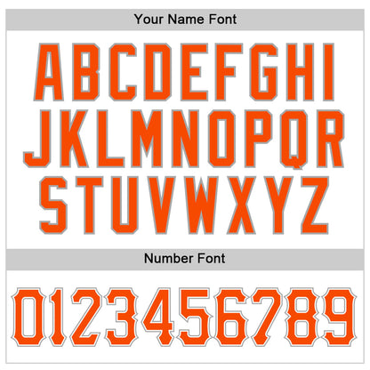 Custom White Orange-Gray Authentic Baseball Jersey - Sky-Custom