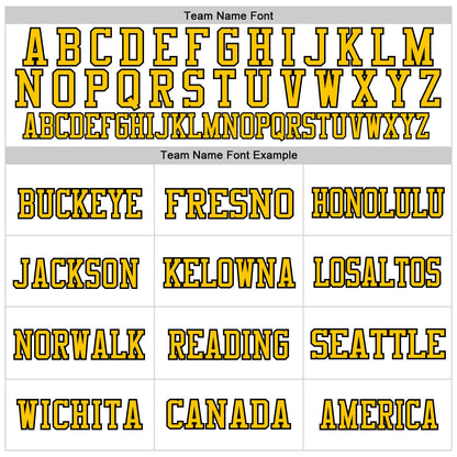 Custom White Black-Gold Mesh Authentic Throwback Football Jersey - Sky-Custom