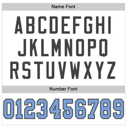 Custom White Light Blue-Steel Gray Mesh Authentic Football Jersey - Sky-Custom