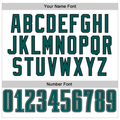 Custom White Midnight Green-Black Mesh Authentic Football Jersey - Sky-Custom