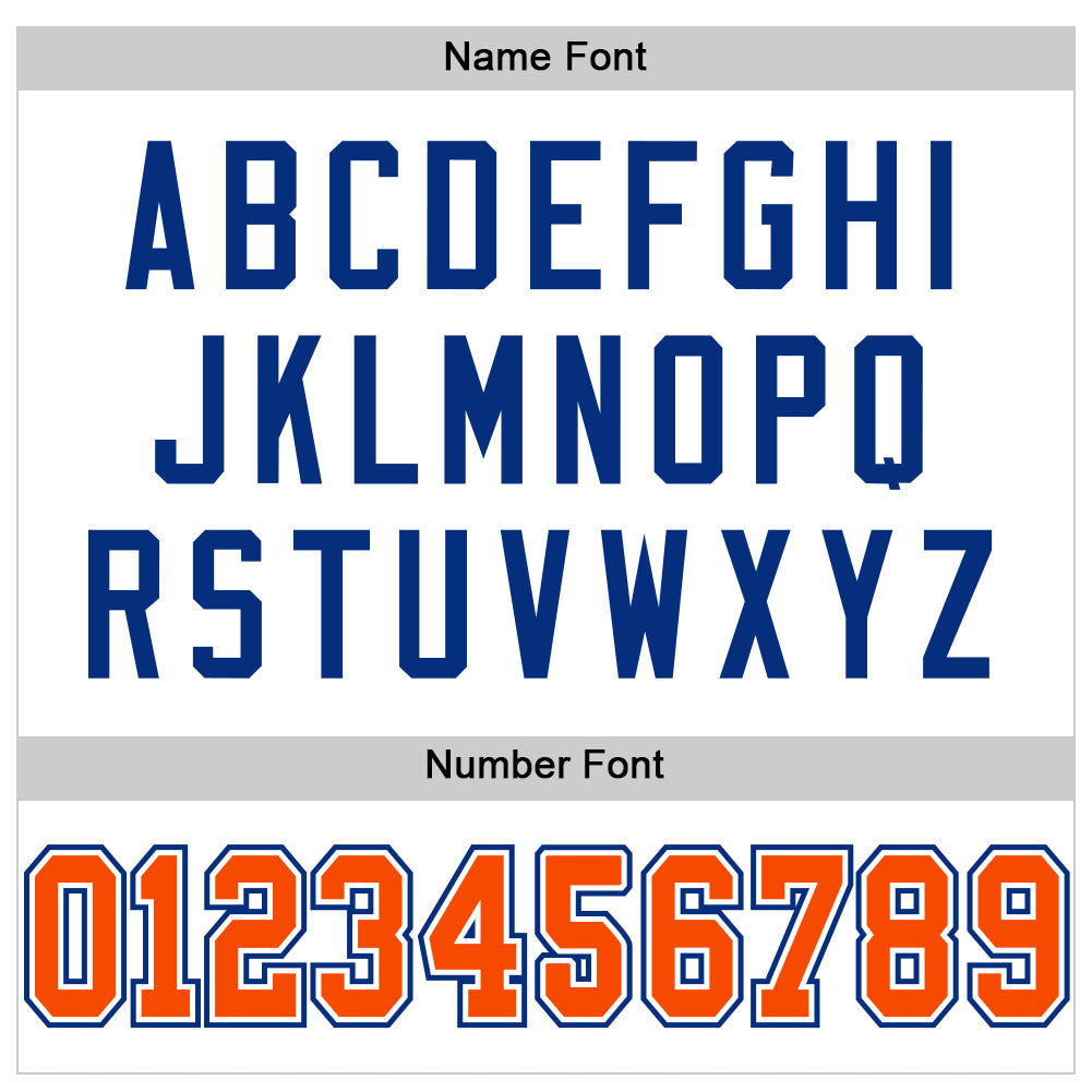 Custom White Orange-Royal Mesh Authentic Football Jersey - Sky-Custom