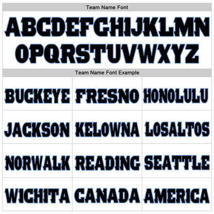 Custom White Black-Powder Blue Mesh Authentic Football Jersey - Sky-Custom