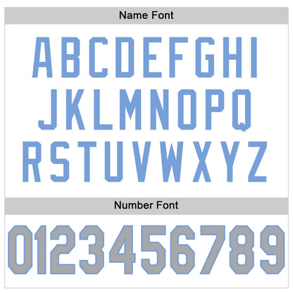 Custom White Gray-Light Blue Mesh Authentic Football Jersey - Sky-Custom