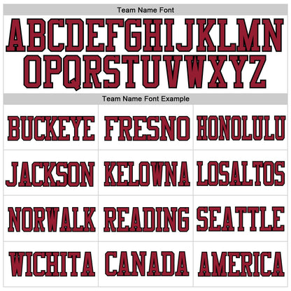 Custom White Cardinal-Black Mesh Authentic Football Jersey - Sky-Custom