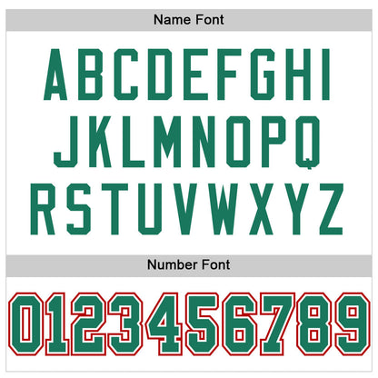 Custom White Kelly Green-Red Mesh Authentic Football Jersey - Sky-Custom