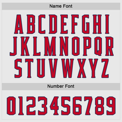 Custom White Red-Navy Hockey Jersey - Sky-Custom