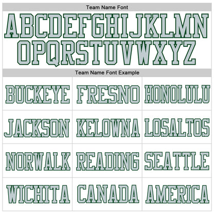 Custom White Silver-Green Mesh Authentic Football Jersey - Sky-Custom