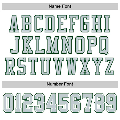 Custom White Silver-Green Mesh Authentic Football Jersey - Sky-Custom