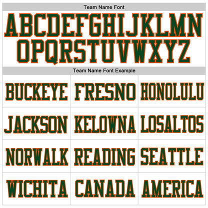 Custom White Green-Orange Mesh Authentic Football Jersey - Sky-Custom