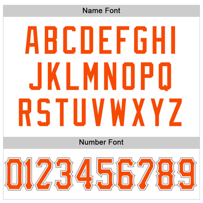 Custom White Orange-Gray Mesh Authentic Football Jersey - Sky-Custom