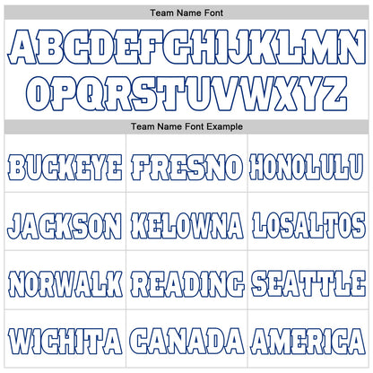 Custom White White-Royal Mesh Authentic Football Jersey - Sky-Custom