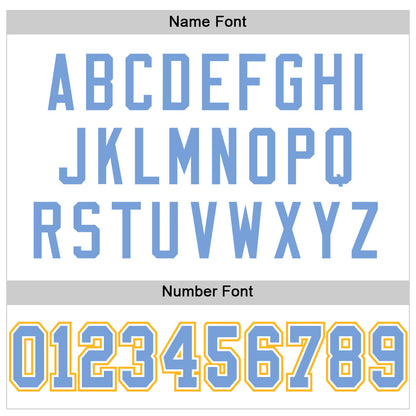 Custom White Light Blue-Gold Mesh Authentic Football Jersey - Sky-Custom