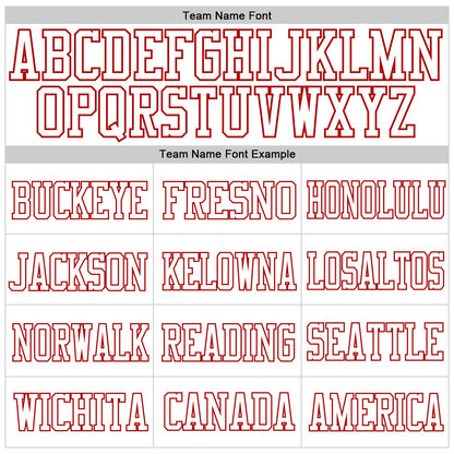 Custom White White-Red Mesh Authentic Football Jersey - Sky-Custom