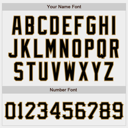 Custom White Black-Old Gold Authentic Baseball Jersey - Sky-Custom