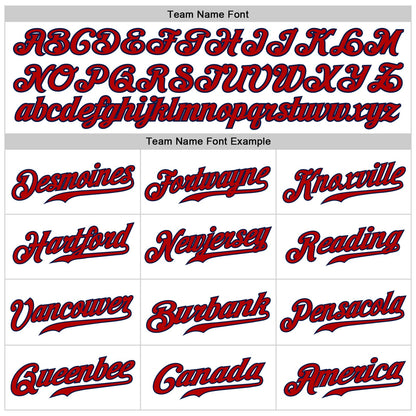 Custom White Red-Navy Authentic Sleeveless Baseball Jersey - Sky-Custom