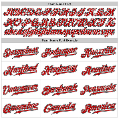 Custom White Red-Black Authentic Sleeveless Baseball Jersey - Sky-Custom