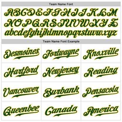 Custom White Green-Gold Authentic Sleeveless Baseball Jersey - Sky-Custom