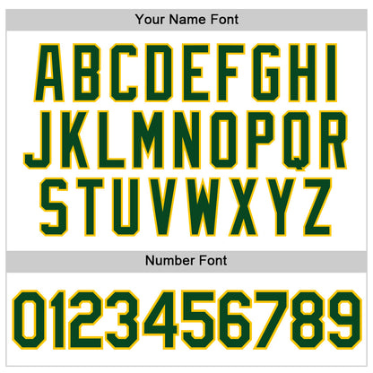 Custom White Green-Gold Authentic Sleeveless Baseball Jersey - Sky-Custom
