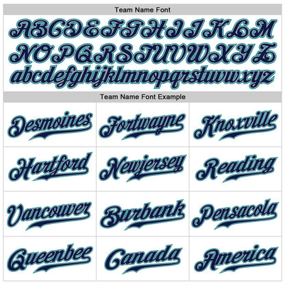 Custom White Navy-Teal Authentic Sleeveless Baseball Jersey - Sky-Custom