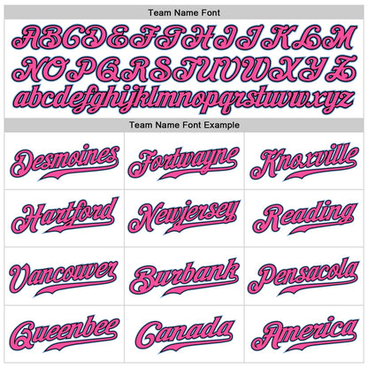 Custom White Light Blue-Pink Authentic Sleeveless Baseball Jersey - Sky-Custom