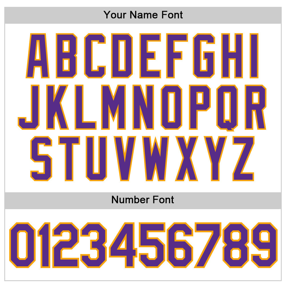 Custom White Purple-Gold Authentic Sleeveless Baseball Jersey - Sky-Custom