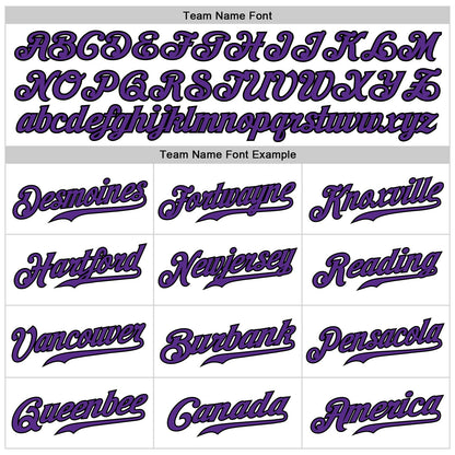Custom White Purple-Black Authentic Sleeveless Baseball Jersey - Sky-Custom