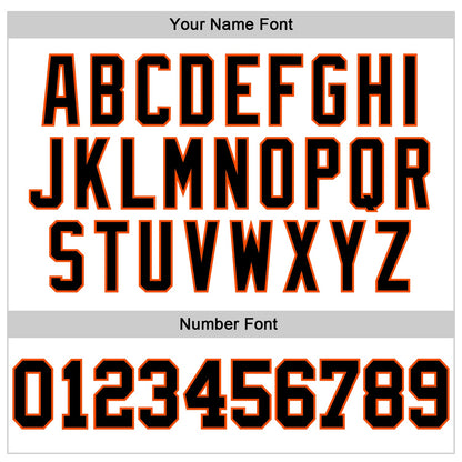 Custom White Black-Orange Authentic Sleeveless Baseball Jersey - Sky-Custom