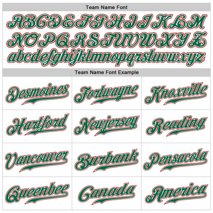 Custom White Kelly Green-Red Authentic Sleeveless Baseball Jersey - Sky-Custom