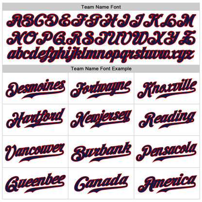 Custom White Navy-Red Authentic Sleeveless Baseball Jersey - Sky-Custom