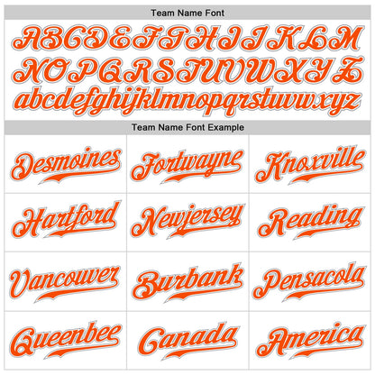 Custom White Orange-Gray Authentic Sleeveless Baseball Jersey - Sky-Custom