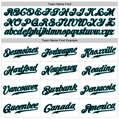 Custom White Black-Teal Authentic Sleeveless Baseball Jersey - Sky-Custom