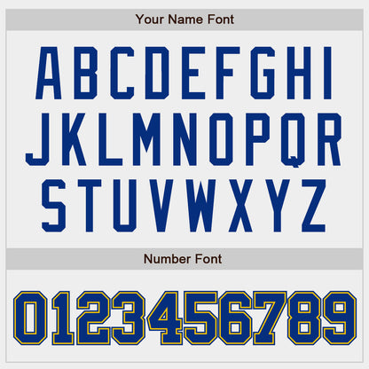 Custom White Royal-Gold Authentic Baseball Jersey - Sky-Custom