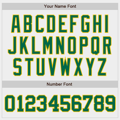 Custom White Kelly Green-Gold Authentic Baseball Jersey - Sky-Custom
