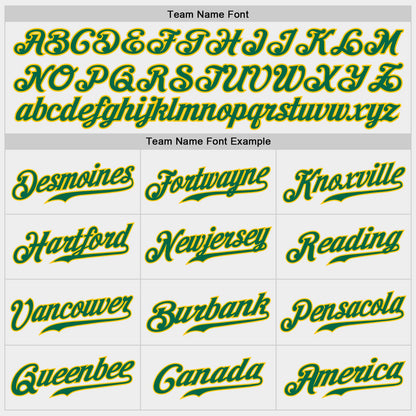 Custom White Kelly Green-Gold Authentic Baseball Jersey - Sky-Custom