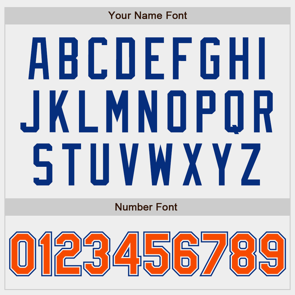 Custom White Orange-Royal Authentic Baseball Jersey - Sky-Custom