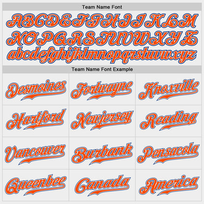 Custom White Orange-Royal Authentic Baseball Jersey - Sky-Custom