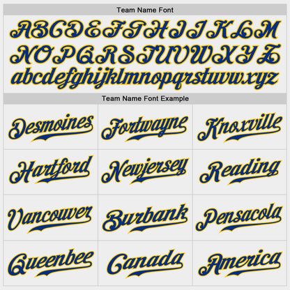 Custom White Royal-Gold Authentic Baseball Jersey - Sky-Custom