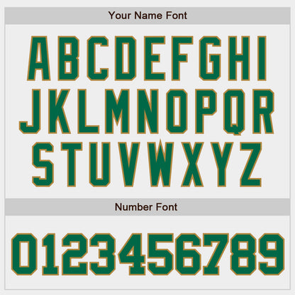 Custom White Kelly Green-Old Gold Authentic Baseball Jersey - Sky-Custom