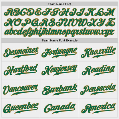 Custom White Kelly Green-Old Gold Authentic Baseball Jersey - Sky-Custom