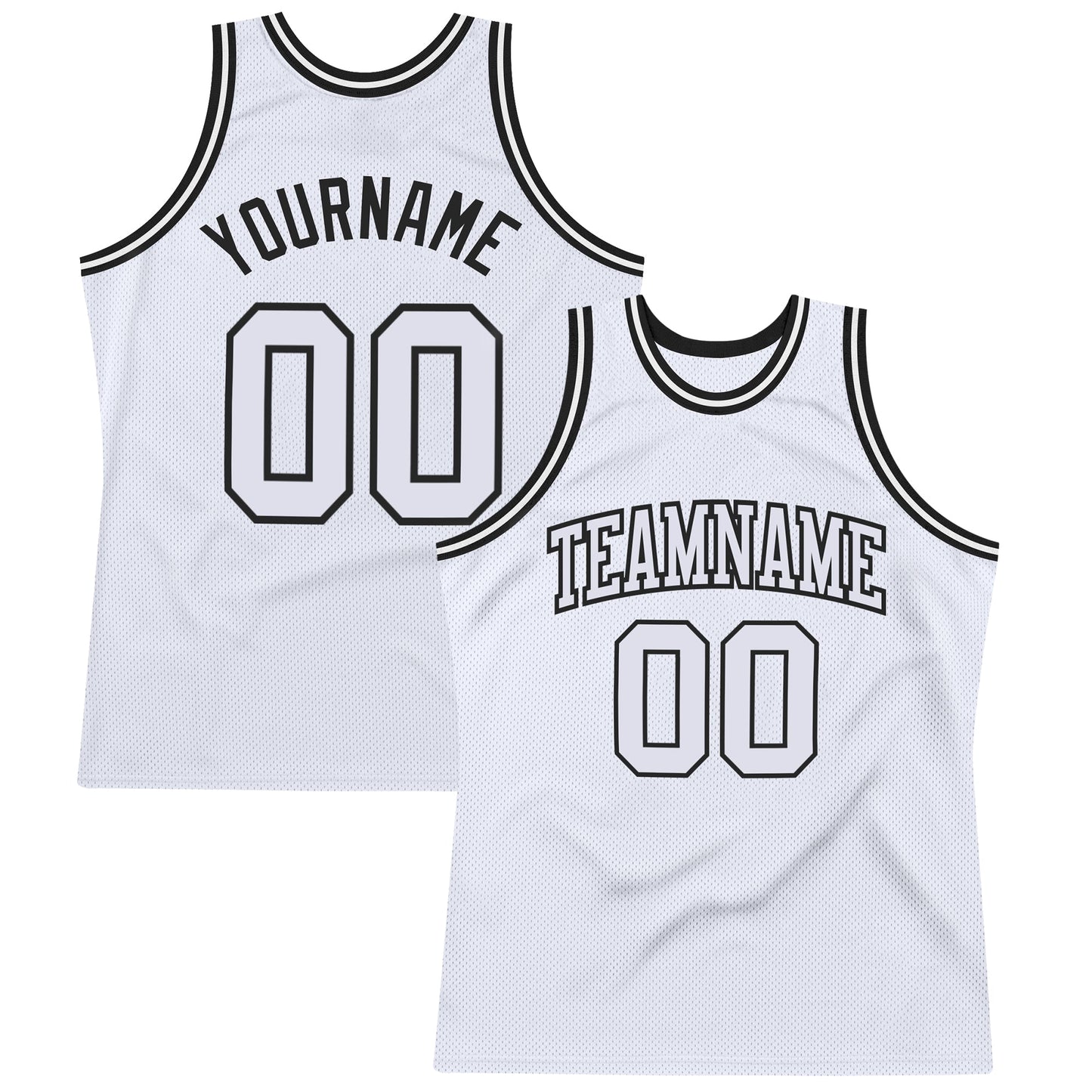 Custom White White-Black Authentic Throwback Basketball Jersey - Sky-Custom
