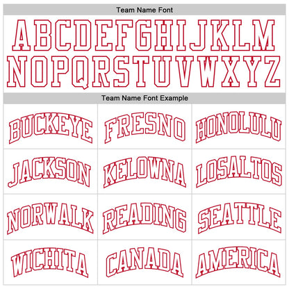 Custom White White-Red Authentic Throwback Basketball Jersey - Sky-Custom